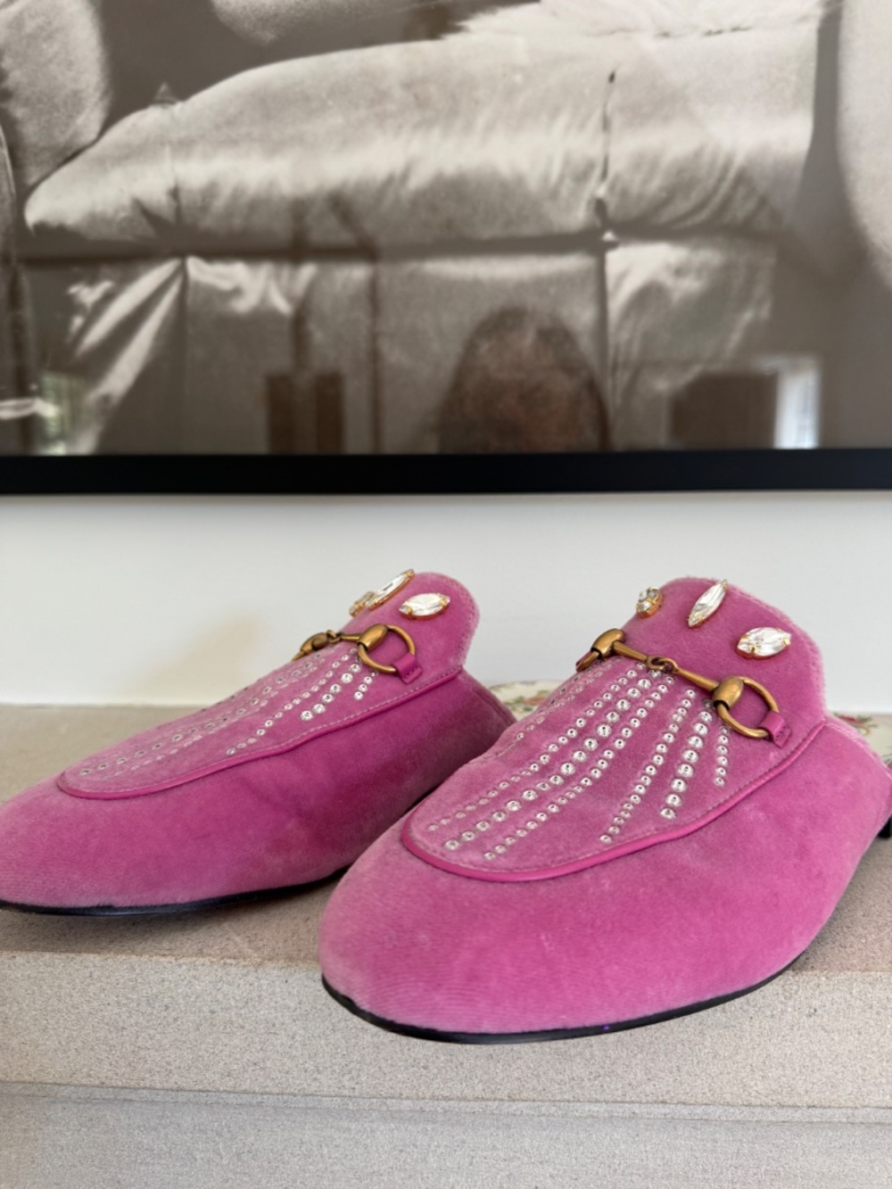 Gucci Pink Embellished Mules size 39 ( US 9) - Picture 7 of 11